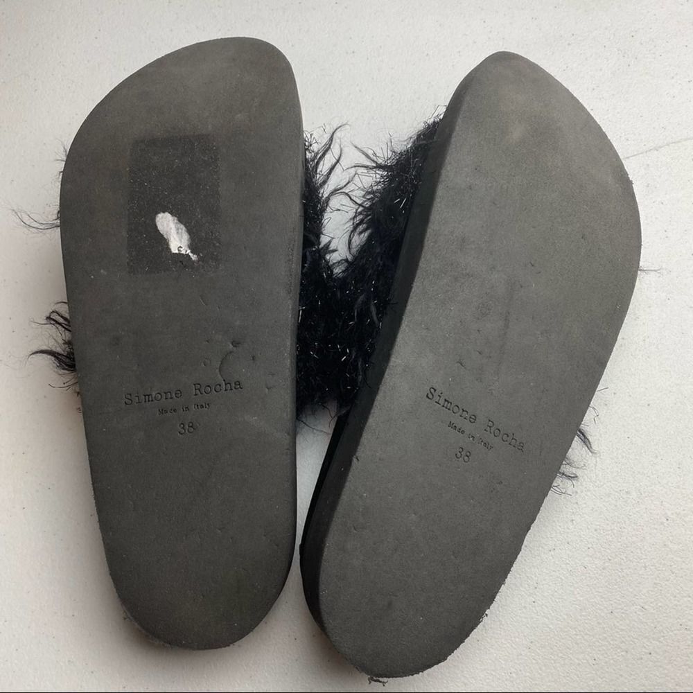 Simone Rocha Fur Slides - Picture 6 of 6